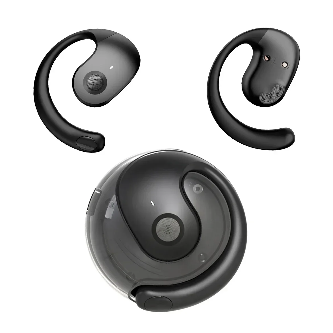 Headphones - Auriculares TWS Transparentes Bluetooth con Pantalla,