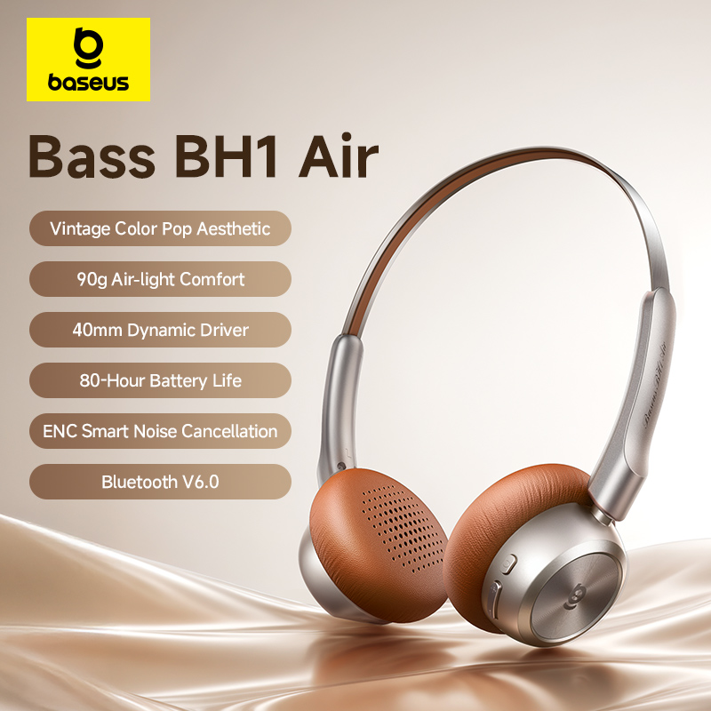 Anc Wireless Over Ear Headphones - Auriculares Inalámbricos Baseus BH1 Air, Bluetooth