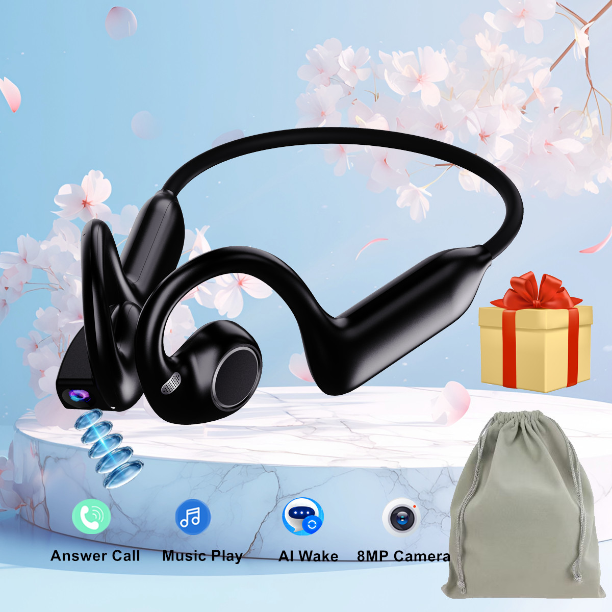Bone Conduction Running Headphones - Nuevos Auriculares Inteligentes con Cámara, Auriculares
