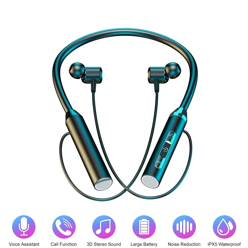 Auriculares Bluetooth 9D, auri - Magnetic Neckband Sports Earphones reseña y precio