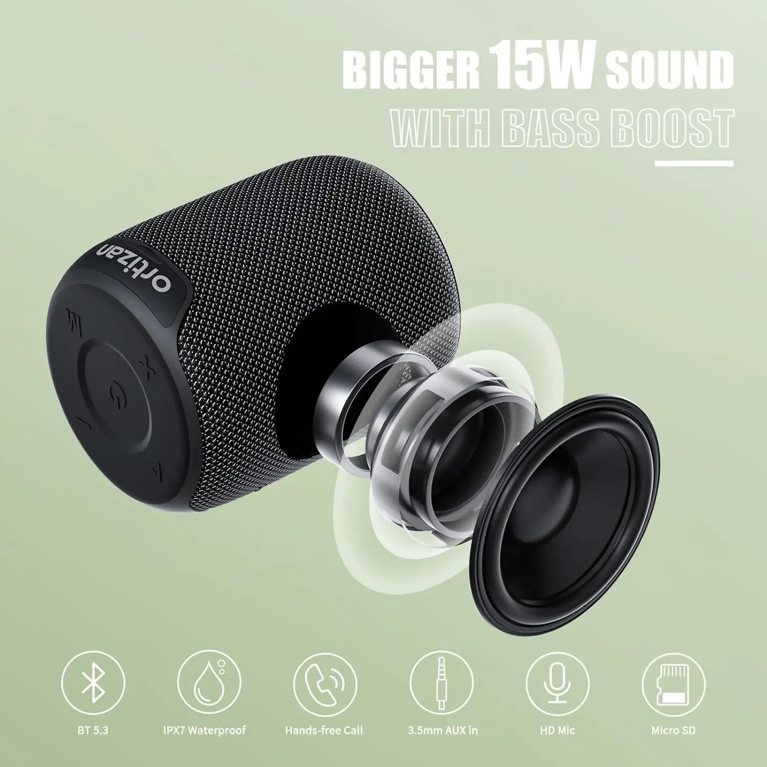 Orizan-Altavoces Bluetooth X2, - Portable Bluetooth Speaker Waterproof Ipx7 reseña y precio