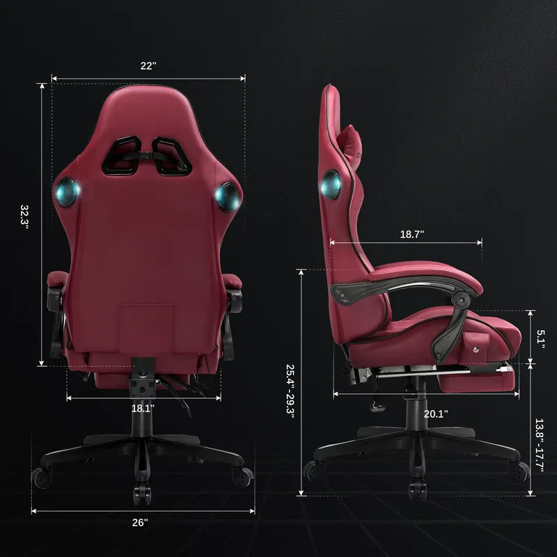 Silla de juego GTPLAYER con al - Speakers reseña y precio