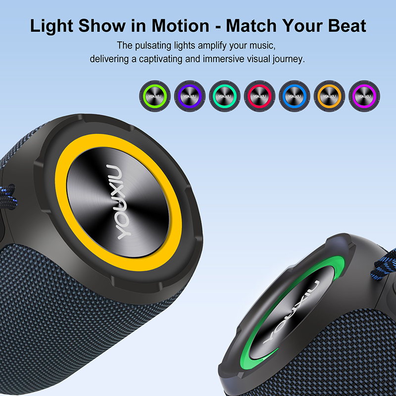 YOUXIU-altavoz Portátil con Bl - Portable Bluetooth Speaker Waterproof Ipx7 reseña y precio