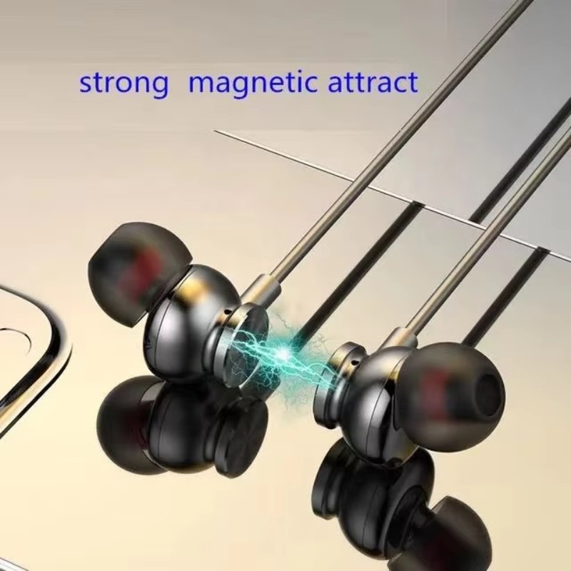 Pantalla de batería Led, puert - Magnetic Neckband Sports Earphones reseña y precio